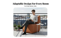 Upholstered Single Sofa Minimalist Design CumulusShaped Armchair Space-Saving Size Plush Upholstery for Readers, Studying Corner