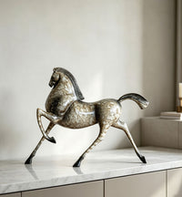 New Chinese Style Vintage Horse Figurine for Living Room, Study, Desktop, TV Cabinet, Office, Housewarming Decoration