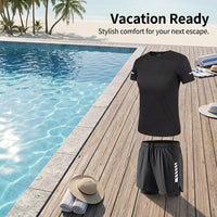 Swimsuits for Women with Modest Short Sleeve Design for Water Sports, Flattering Tankini for Older Ladies in Plus Sizes