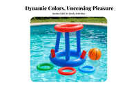 With Net 2-in-1 Pool Game Set Interactive Play Pool Basketball Toy PVC Recreation Item Repair Sealing Kit Included for Children