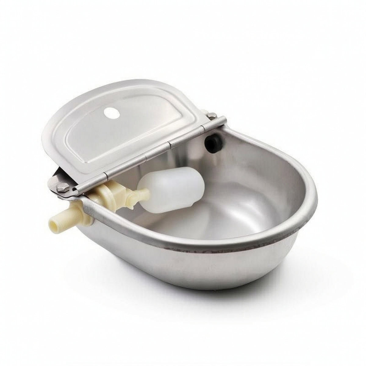 Livestock Drinking Bowl with Buoyant Valve Self-Filling for Barns, Farms, Cattle