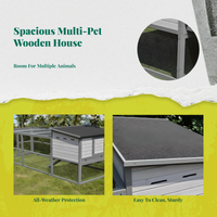 Waterproof wood cat house