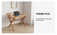 Foldable Computer Desk Folding Design foldable X-Frame Desk Space-Saving No Assembly Required for Remote Workers, Study Room