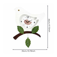 Wood Bird Timepiece Modern Minimalist Home Decor Fashionable for Bedroom
