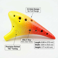 12 Hole Alto Musical Instrument Gift for Adults, Beginners Professional Ocarina Flute, Beautiful Sou - Image 4