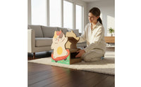 Play and Rest Corrugated Feline Scratcher Easy Assembly Feline Scratch Board Space-Saving for Cats, Indoor