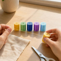 DIY Multifunctional Sewing Machine Bobbin Thread Set with Pre-wound Bobbins, Mixed Colors, High-Quality Sewing Thread for Home Use