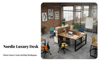 2 Person Desk Nordic look & design Double Workstation Light Luxury design look collaborativemputer Table for emerging business Teams, Professionals, collaborative-Working Space, Study Room