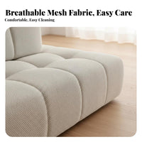 Armless Tofu Block Sofa Minimalist aesthetic plump Block Sofa Customizable Layout configurable Couch Soft paddings for Apartment Dwellers, Interior Designers, Homeowners, Open-Plan Space, Lounge Area, Studio Flat, Bedroom