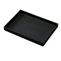 Decorative Tray with Woven Pattern Organized Minimalist Vanity Tray Lightweight for Coffee Table