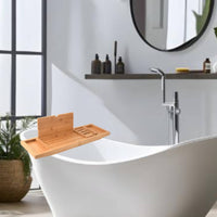 Bamboo Bathtub Tray Multi-Functional Bath Tray with Tablet Holder