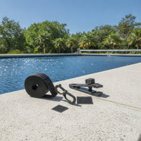 Solar Cover Reel Attachment Kit Pool Cover Strap with Clip Adjustable Fastening Strap Kit Weather-resistant Construction Suitable for Backyard Swimming Pool Maintenance Daily Use