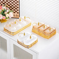 Light Luxury Sealed Fruit Plate with Compartments and Snack Box