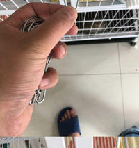 宠物笼专用插销锁 笼具挂钩 笼子锁扣挂锁防宠物跑12个一套不锈钢 混色宠物笼挂钩12个 均码