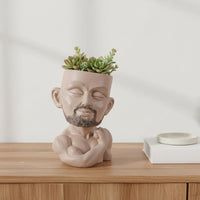 Bodybuilder Head Planter Creative Gift Artistic Bust Planter Versatile Decor