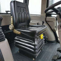 Cushioned Loader Seat with Vinyl Surface Heavy Duty Forklift Seat with Padded Backrest for Equipment Owners, Loaders, Forklifts