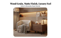 Single-Drawer End Table Minimalist Design Nightstand Light Luxury Aesthetic
