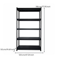 L-Shaped Corner Shelf Space-Saving Multi-Layer Metal Rack Easy Assembly Heavy Duty Warehouse Shelving for Basement, Living Room, Bedroom