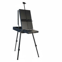 Multifunctional Aluminum Easel Box Lightweight Portable Easel Box Foldable Adjustable for Artists, Outdoor Sketching, Travel, Studio