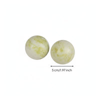 Improves Dexterity Jade Fitness Handball Polished Surface Chinese Health Ball Decorative for Seniors, Elderly, Office