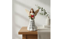 Faceless Angel Sculpture Hand-Painted Angel Holding Heart Figurine Inspirational Residential Decor Decoration for Women, Colleagues, Desktop