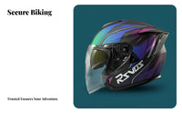 Double Visor Helmet Four-Season 3/4 Open Face Helmet Protection for Unisex, City Commuting