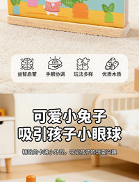 弹跳游戏棒幼儿园启蒙早教色彩认知亲子互动玩具儿童木制蒙氏益智