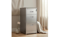 Lockable Steel Filing Cabinet   Three-Drawer Steel Cabinet Rust-Resistant