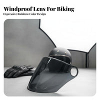 Ultra Clear Motorcycle Helmet Visor Scratch-Resistant Motorcycle Helmet Windshield Crystal Clear Vision Windproof Eye Protector Long-Lasting for Motorcyclists
