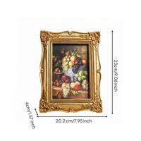 Vintage Gold Frame Floral Scrollwork Home Decor Resin Material for Desk Display