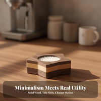 Ergonomic Espresso Station with Brush