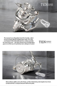 All Metal Spinning Reel Saltwater Freshwater Long Cast
