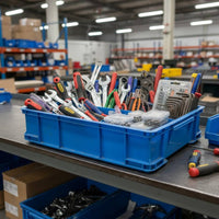 Hardware Organizer Bin Multiple Compartments Stackable Storage Crate for Garage