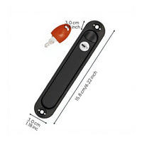 Window Lock Handle, Discreet Folding Casement Window Handle with Key, Security Screen Door Accessory, Universal Replacement, Aluminum Alloy