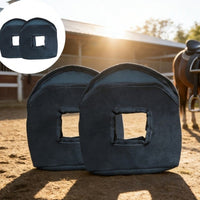 2pcs Stirrup Storage Bag for Horseshoe Pitching Game, Nylon, Black