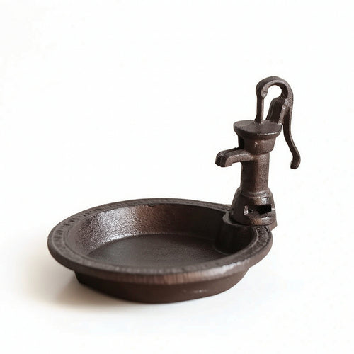 Bird Feeder Rustic Cast-Cast-Metal Avian Feeder Weatherproof Basin for Patio