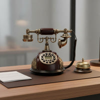 Antique Design Telephone Backlight Vintage Desk Telephone Plug and Play
