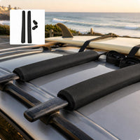 2 Pieces Car Roof Rack Pads Sewn End Closure Soft Roof Rack Pads Heavy Duty Transport Gear