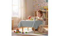 Burr-Splinter-Free Afternoon Tea Playset Water-Based Paint Wooden Tea Set Children's Toy for Preschoolers, Toddlers, Playroom, Home