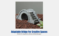 Resin Stone Bridge Landscape Decor, Miniature Bonsai Decoration, Aquatic Waterfall Accessory