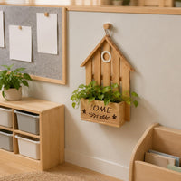 Wooden Wall Planter Multiuse Wood Wall Planter Space-Saving Home Decoration for Kids, Outdoor