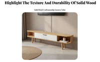 Narrow TV Cabinet Space Saving Minimalist TV Console Sturdy Build Wooden Media Stand with Legs for Small Apartment, Homestay, Bedroom