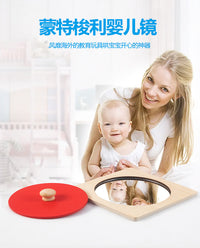 Montessori Geometric Shape Mirror Board Early Learning Toy