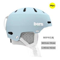 24新款碳纤维头盔bern单板双板滑雪头盔护具WATTS 2.0/lenox mips