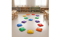 12 Pieces Sensory Stepping Stones Colorful Kids Stepping Stones Stackable