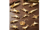 14 Pieces Gold Animal Figurines Shiny Plastic Animal Models Miniature Toy Animals Small for Collectors, Kids, Tabletop Decoration, Desk Display, Classroom