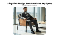 Saddle Armrest Armchair Modern Design Lounge Chair High-Resilience Seat Padding Breathable Textile for Hotel, Coffee Shop