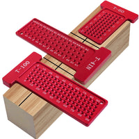 Aluminum Alloy Woodworking Marking Ruler 100mm T-Type Hole Ruler