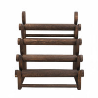 Multi-Tier Wooden Jewelry Display Rack Solid Wood Bracelet Display Stand Space Saving Bangle Storage Rack Sturdy for Tabletop