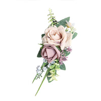 Artificial Rose Boutonniere Faux Boutonniere with Clip Elegant for Groomsmen
